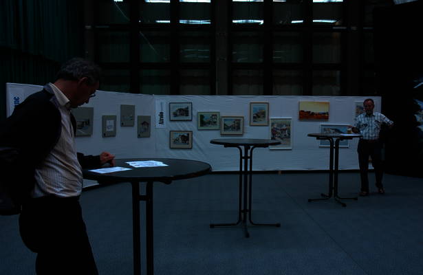 Uno scorcio della mostra del pittore airolese Edi Mottini